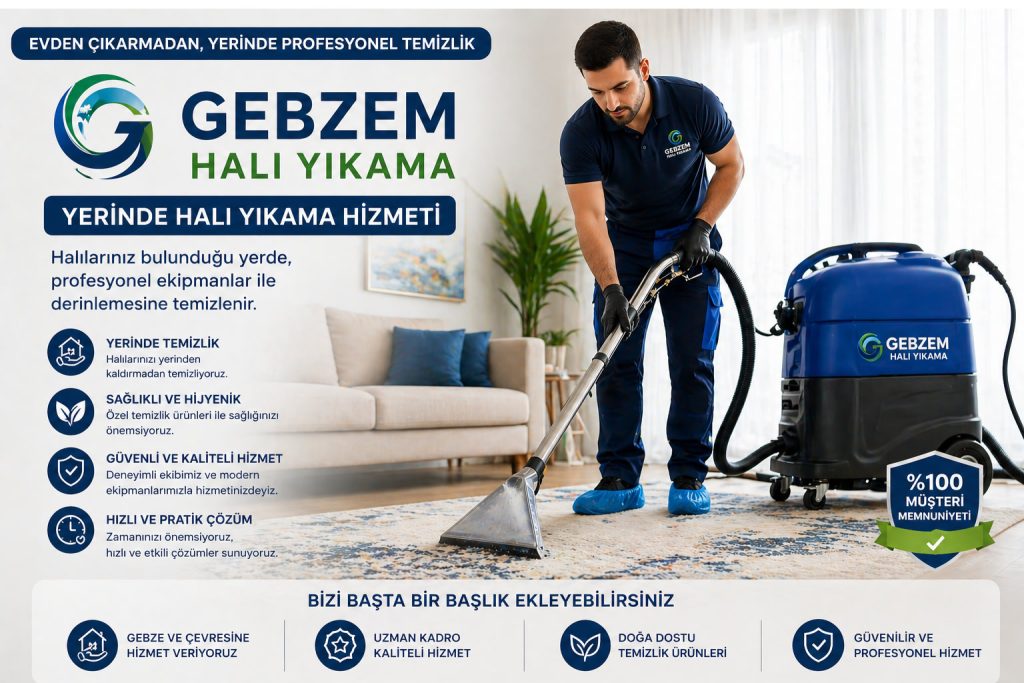 Gebze yerinde halı yıkama